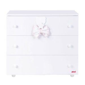 Comò bianco 3 cassetti con decoro Dream