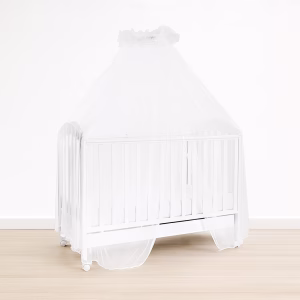 Zanzariera per letto in tulle Bianco con asta - cm 190 x 600