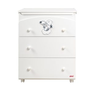 Cassettiera 3 cassetti bianca Mambo