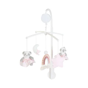 Giostrina musicale carillon Arcobaleno - h 65 cm - Rosa malva
