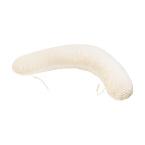Cuscino allattamento e relax Boomerang in nido d'ape di cotone - Panna