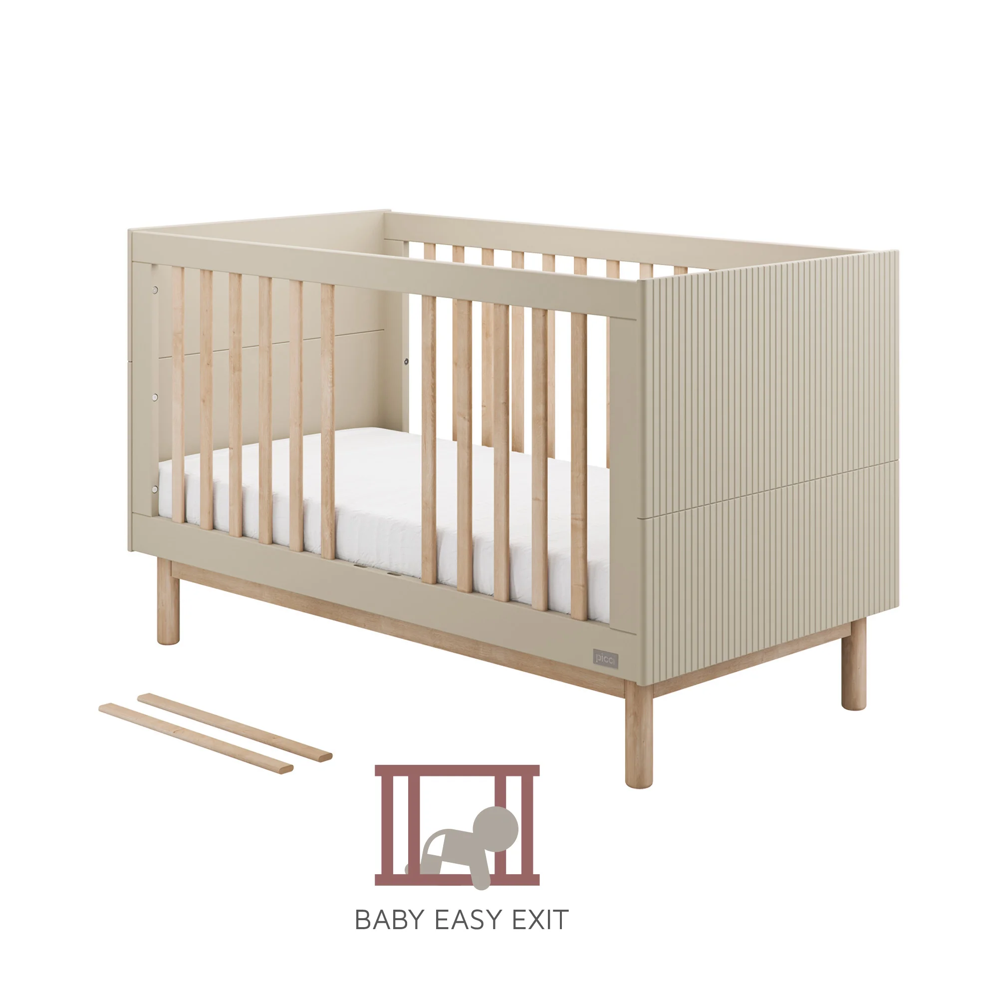 Letto trasformabile in Toddler Demì Champagne – cm 143,6 x 75,2 x h 87,4 - immagine 6