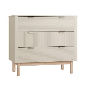 Comò Demì Champagne a 3 cassetti soft closing - cm 100,2 x 52,4 x h 90,4