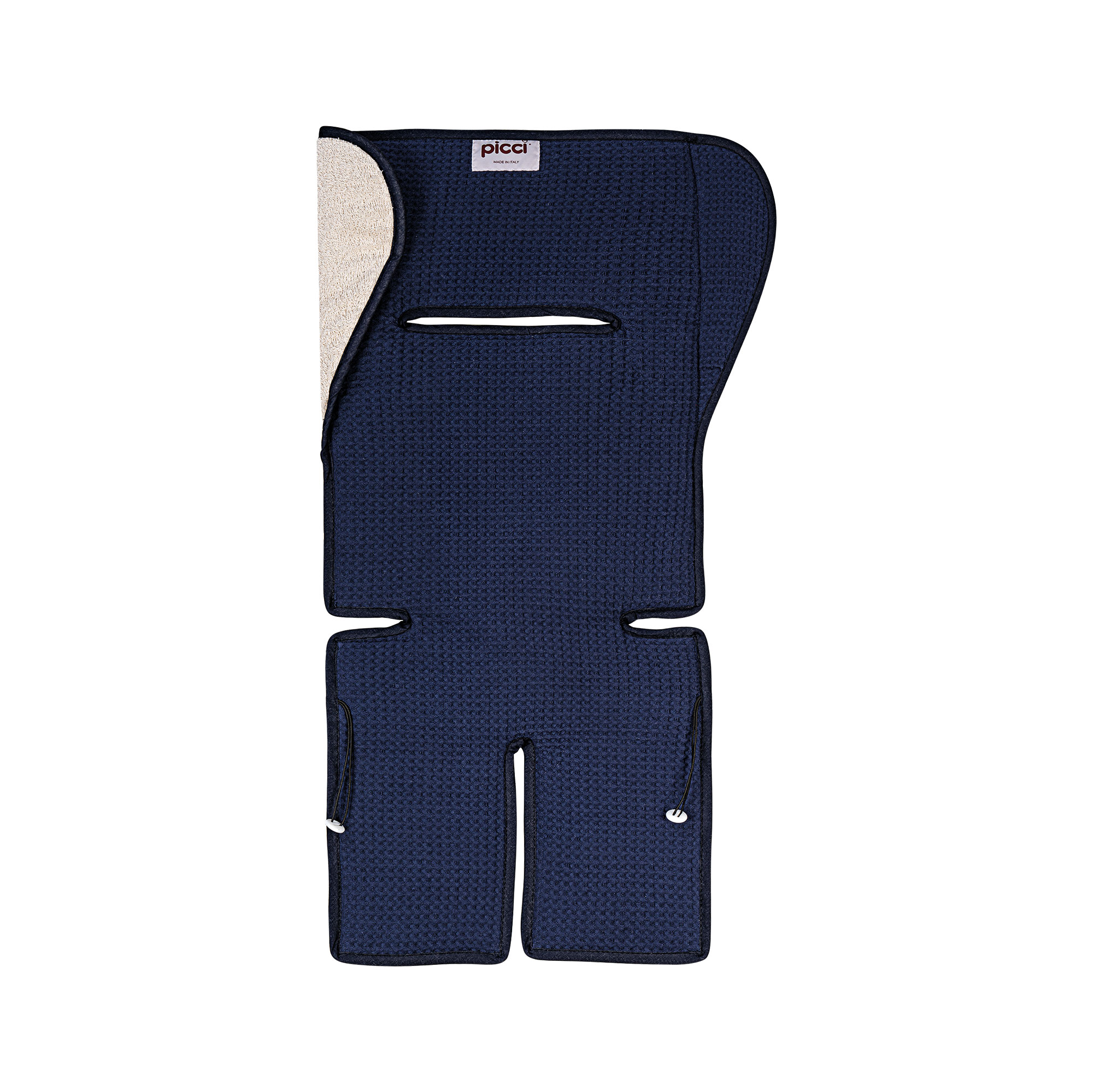 Copriseduta Fresh spugna di cotone e nido d'ape 5 punti per passeggino - Blu