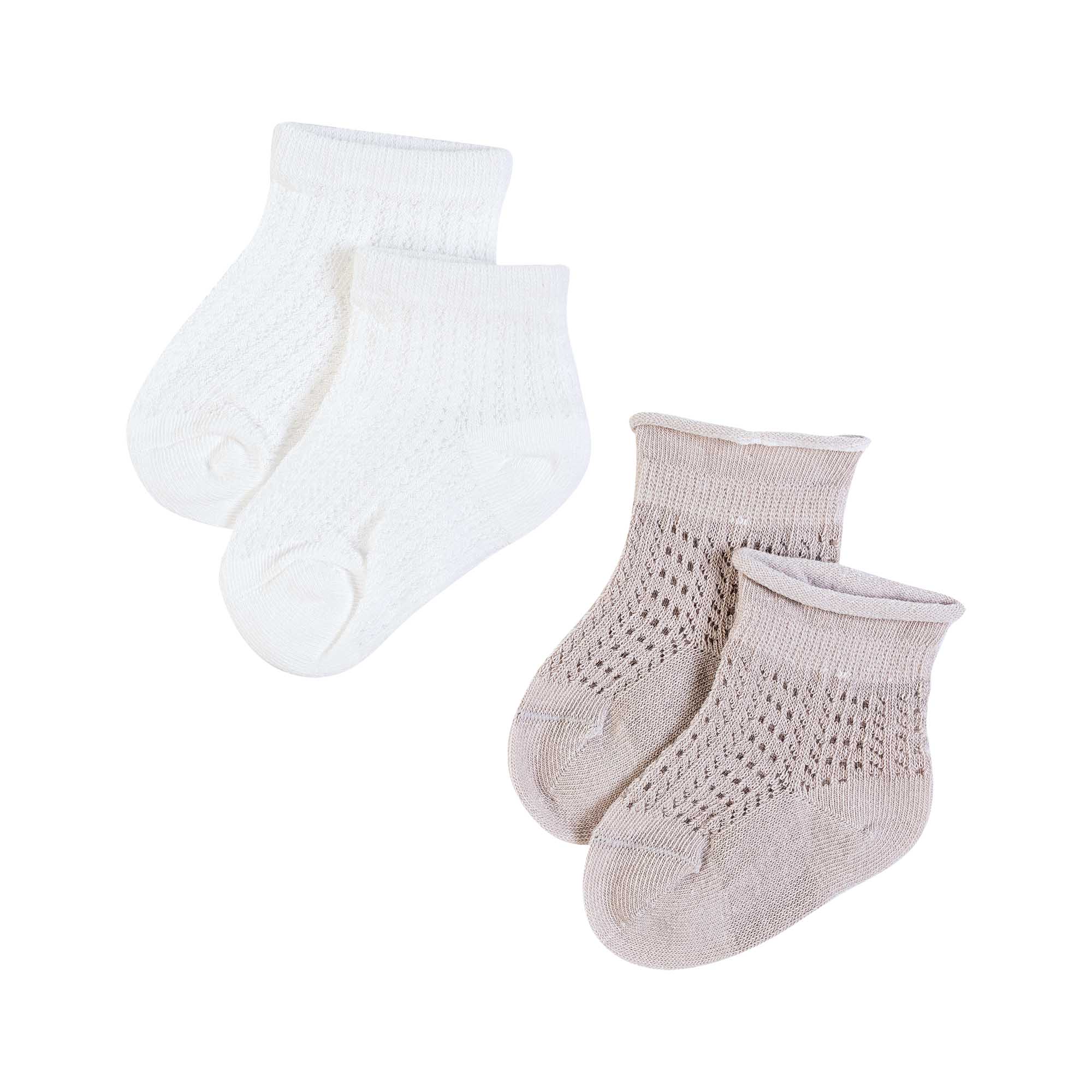 2 paia calze Bianco e Tortora