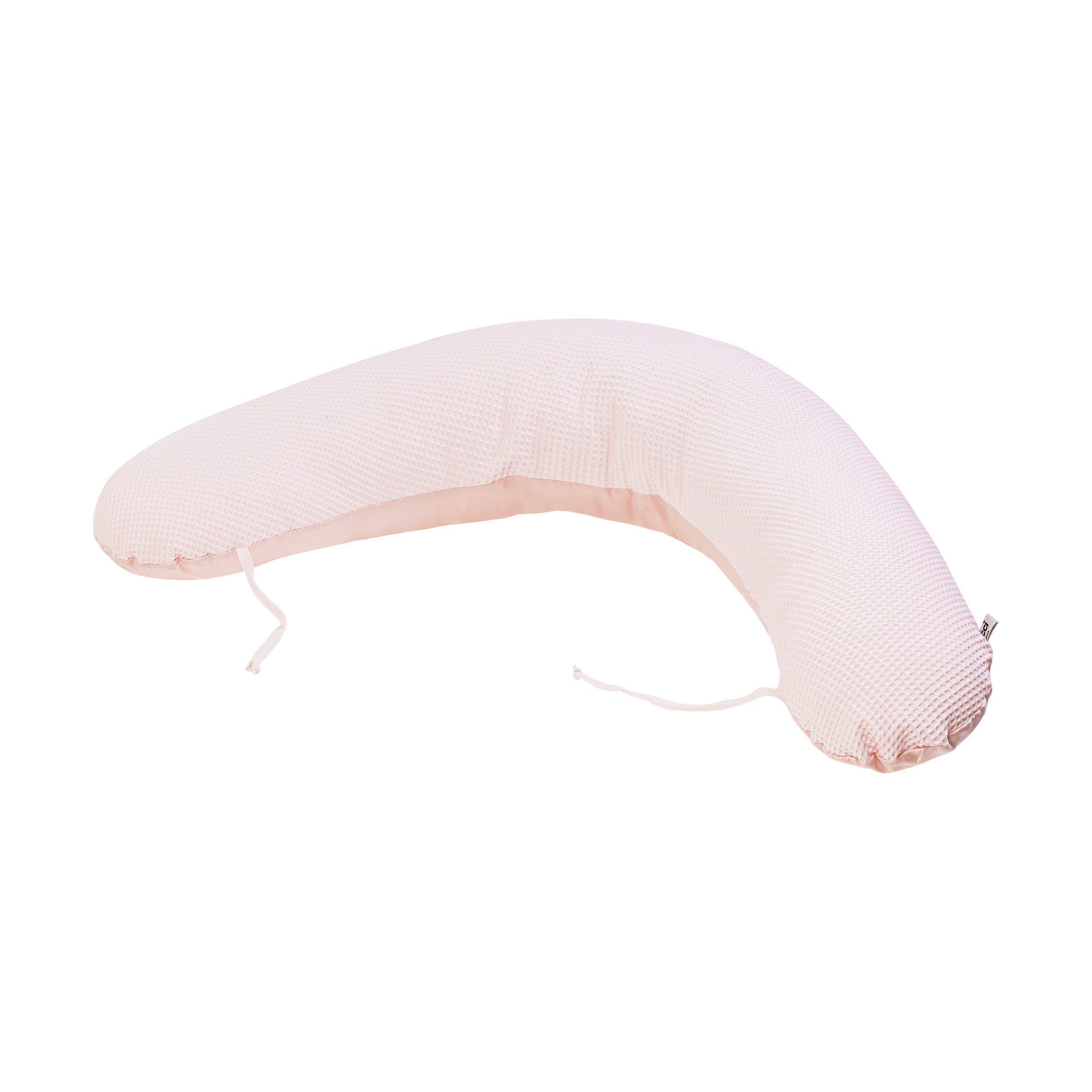 Cuscino allattamento e relax Boomerang in nido d'ape di cotone - Rosa