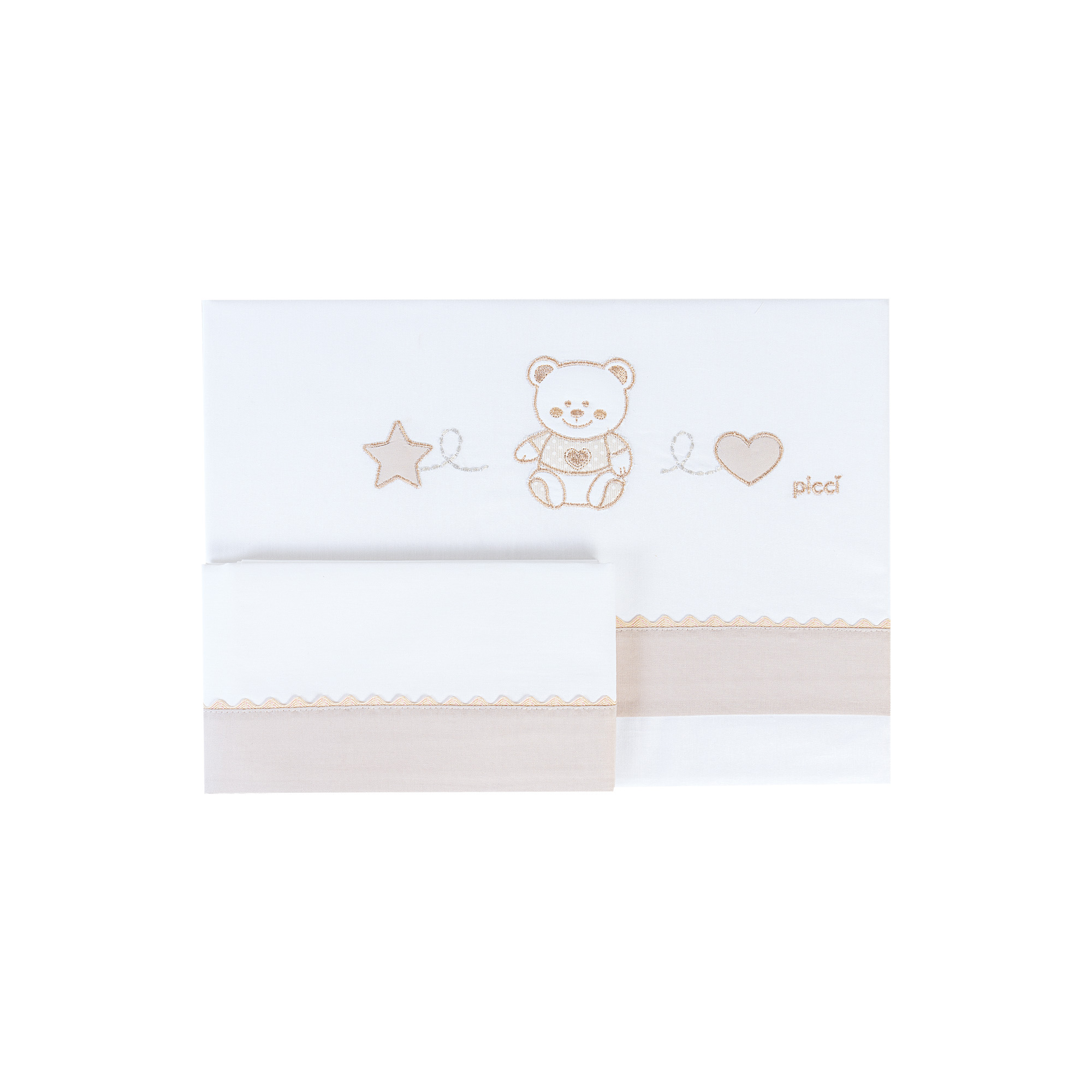 Set lenzuolino letto 3 pezzi Nenè - Tortora