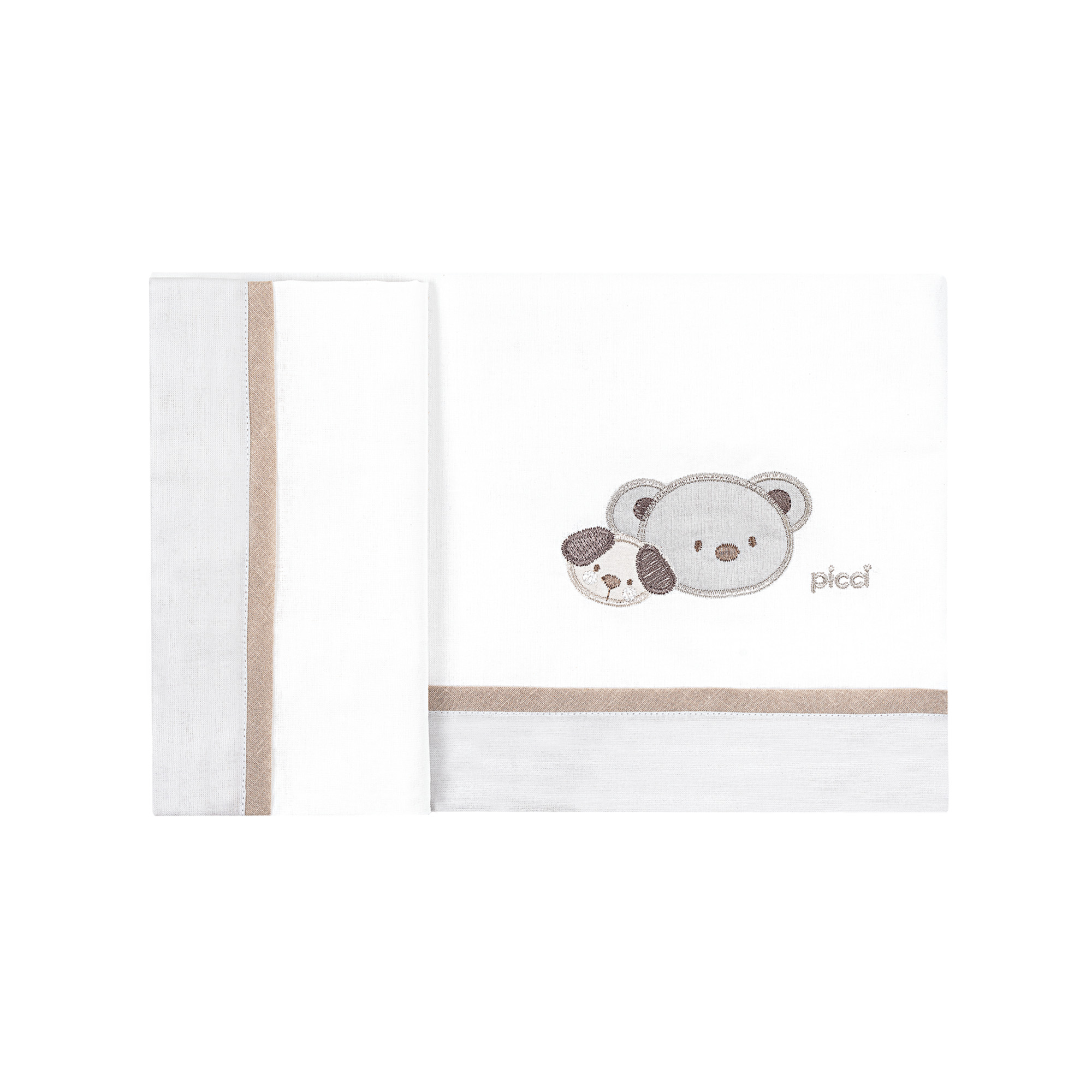 Set lenzuolino letto 3 pezzi perla Valdo