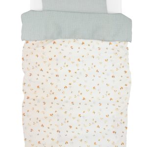 Copripiumino con federa per letto - Fiore Panna