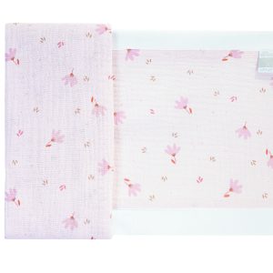 Set lenzuolo 2 pezzi per letto - Fiore Rosa