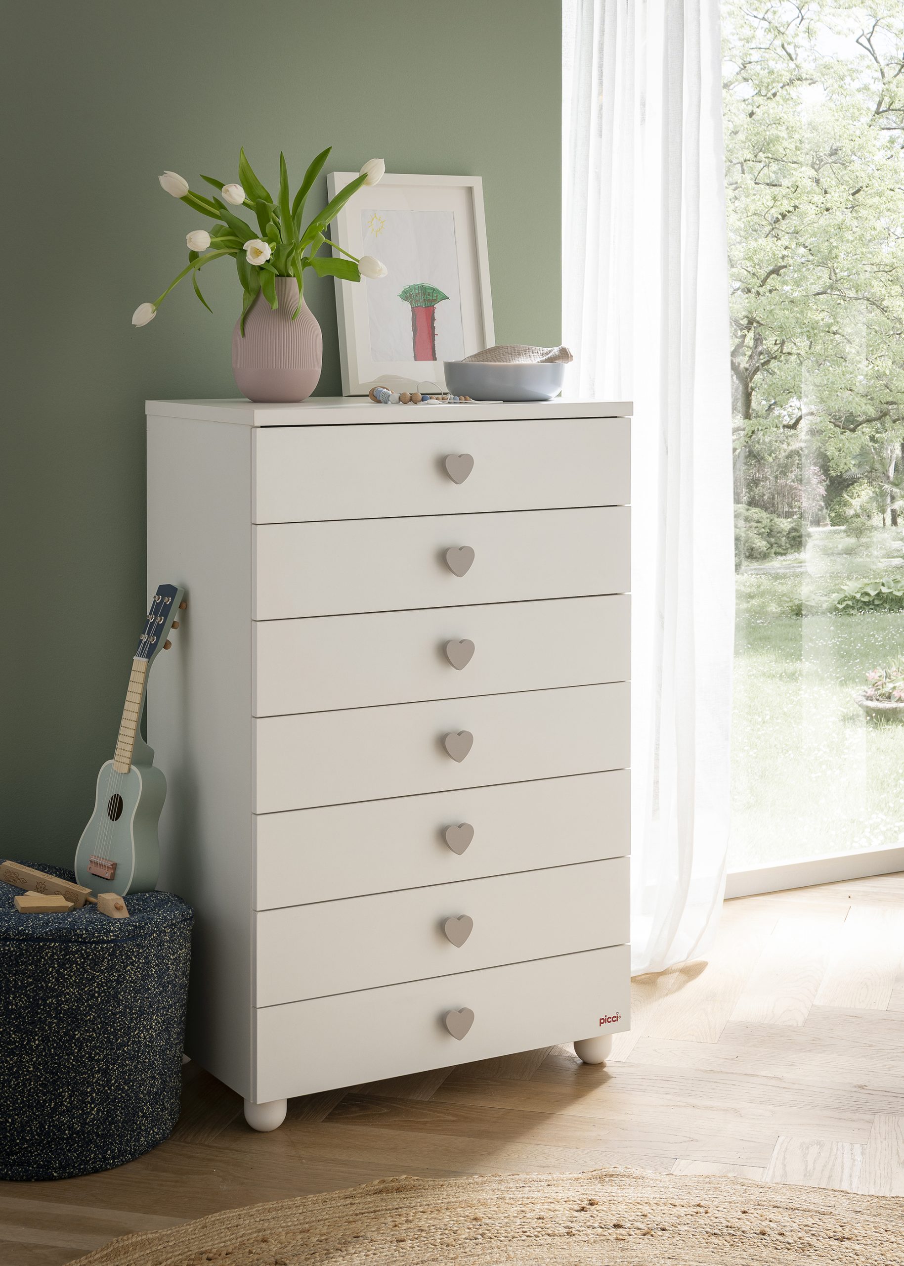 Piccini Settimino - Bianco con pomoli cuore bianco