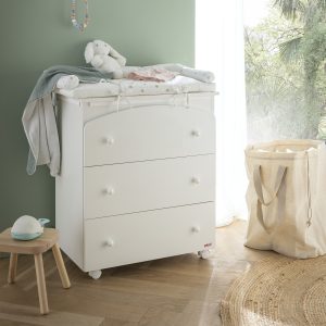 ICE Fasciatoio - Bianco con pomoli tondi bianchi