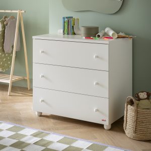 ICE Comò - Bianco con pomoli tondi champagne