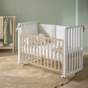 ICE Lettino Evolutivo - Bianco con sponde in faggio