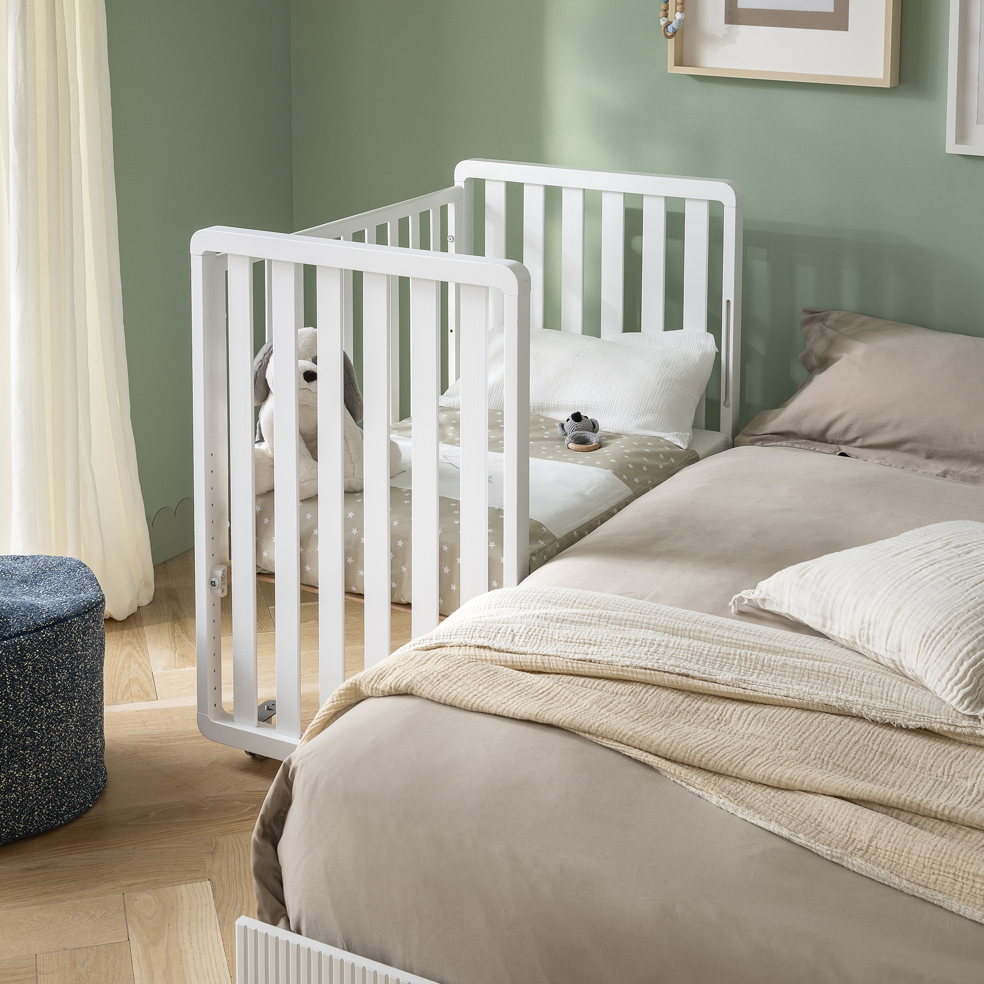 ICE Lettino Evolutivo - Bianco con sponde in faggio - immagine 2