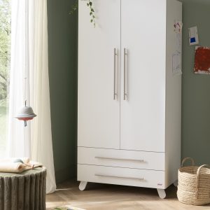 Armadio SWING - maniglie e basamento bianco cm 90 x 53 x h 187