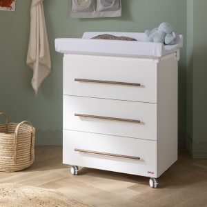 Comò SWING - maniglie e basamento bianco cm 90,6 x 55 x h 90