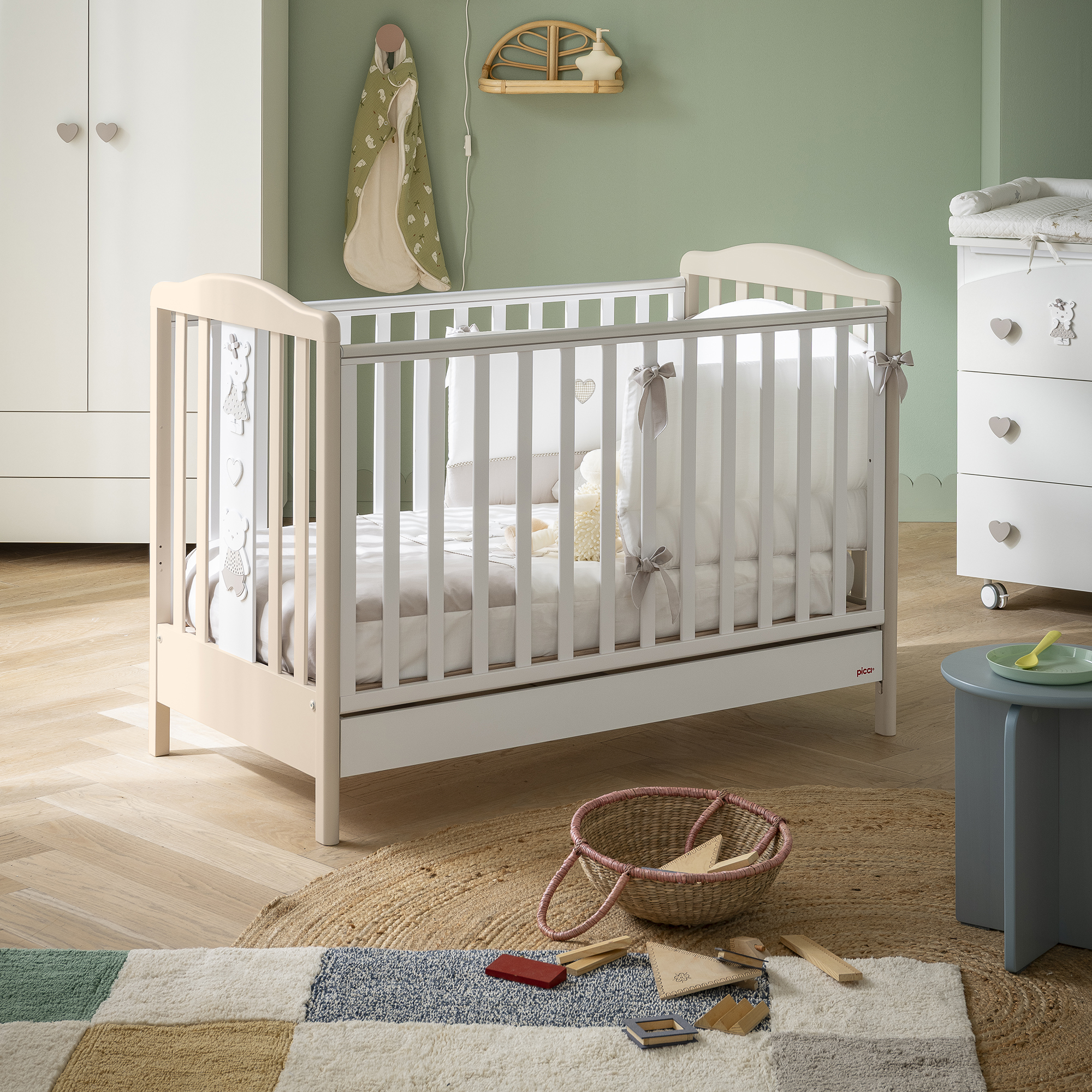 Piccini Lettino Bicolor - Bianco/Champagne