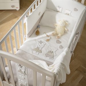 Piumone Piccini - Bianco con decorazione tortora