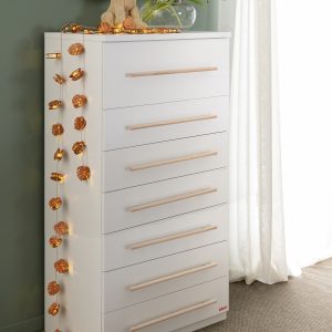 SUNNY Settimino - Bianco con maniglie color tortora