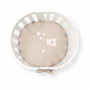 Set Culla 3 pz color miele completo di: piumino, sacco in tessuto plumetil cotone 100% e federa.